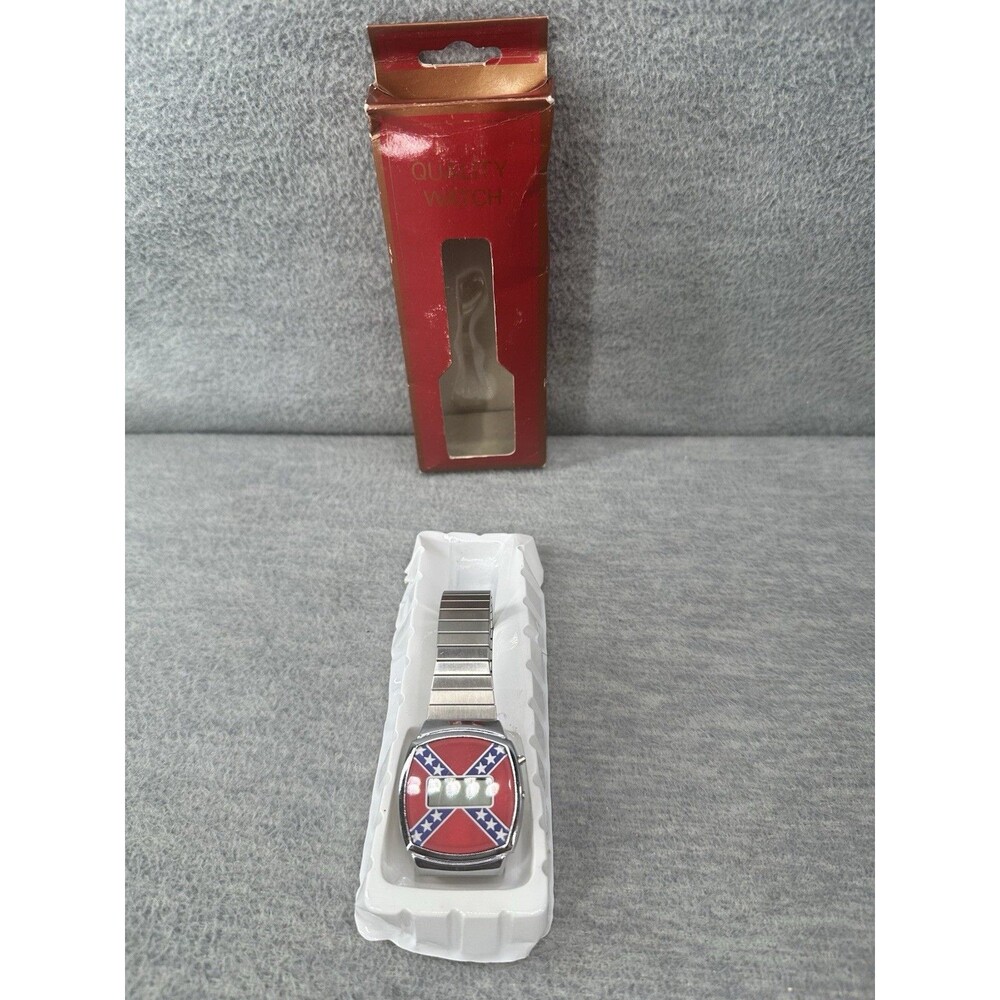 Vintage Silver Tone Dukles of Hazzard Advertising Digital Quartz Wristwatch